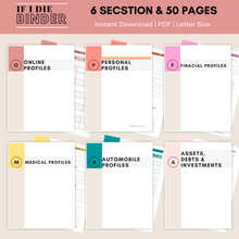 Load image into Gallery viewer, If I Die Binder™ | Emergency Planner
